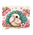 クジャクと桜のスタンプ@SFW（個別スタンプ：11）