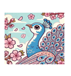 クジャクと桜のスタンプ@SFW（個別スタンプ：13）