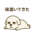 だるそうな白い犬（個別スタンプ：6）