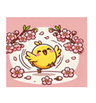 ヒヨコと桜のスタンプ@SFW（個別スタンプ：7）