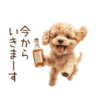 ビールを飲む犬☆トイプードル（個別スタンプ：30）