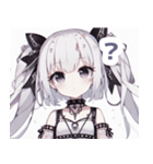白×地雷系女子スタンプ（個別スタンプ：24）