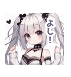 白×地雷系女子スタンプ（個別スタンプ：25）
