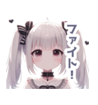 白×地雷系女子スタンプ（個別スタンプ：30）