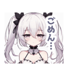 白×地雷系女子スタンプ（個別スタンプ：36）