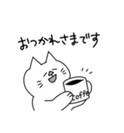 モノトーンな敬語ねこちゃん（個別スタンプ：14）