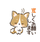 愛犬☆コーギーdeごあいさつ☆敬語入り（個別スタンプ：14）