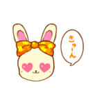レトロ風のリボンうさぎ 2（個別スタンプ：6）