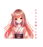 和装女子Stamp⑤（個別スタンプ：26）