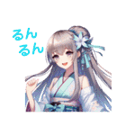 和装女子Stamp⑤（個別スタンプ：35）