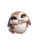 かわいいウサギ 話したくない（個別スタンプ：7）