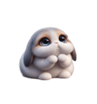 かわいいウサギ 話したくない（個別スタンプ：8）