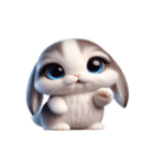 かわいいウサギ 話したくない（個別スタンプ：9）