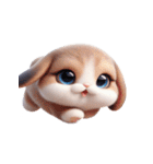 かわいいウサギ 話したくない（個別スタンプ：17）