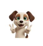 Vサインをする犬（個別スタンプ：1）