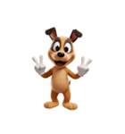 Vサインをする犬（個別スタンプ：2）