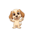 Vサインをする犬（個別スタンプ：7）