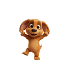 Vサインをする犬（個別スタンプ：8）