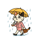がんばるOL三毛猫【毎日使える】（個別スタンプ：8）