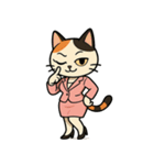 がんばるOL三毛猫【毎日使える】（個別スタンプ：10）