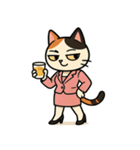 がんばるOL三毛猫【毎日使える】（個別スタンプ：11）