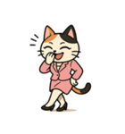 がんばるOL三毛猫【毎日使える】（個別スタンプ：15）
