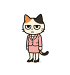 がんばるOL三毛猫【毎日使える】（個別スタンプ：17）