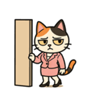 がんばるOL三毛猫【毎日使える】（個別スタンプ：18）