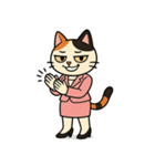 がんばるOL三毛猫【毎日使える】（個別スタンプ：19）