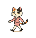 がんばるOL三毛猫【毎日使える】（個別スタンプ：22）