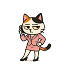 がんばるOL三毛猫【毎日使える】（個別スタンプ：24）