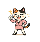 がんばるOL三毛猫【毎日使える】（個別スタンプ：26）