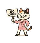 がんばるOL三毛猫【毎日使える】（個別スタンプ：27）