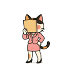 がんばるOL三毛猫【毎日使える】（個別スタンプ：28）