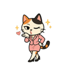 がんばるOL三毛猫【毎日使える】（個別スタンプ：30）