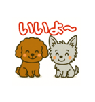 ヨークシャとプードルのご挨拶（個別スタンプ：19）
