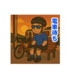 ロードバイクツーリング男子スタンプ（個別スタンプ：22）