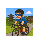 ロードバイクツーリング男子スタンプ（個別スタンプ：30）