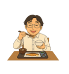 お父さんの美味しい食事風景（個別スタンプ：2）