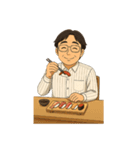 お父さんの美味しい食事風景（個別スタンプ：5）