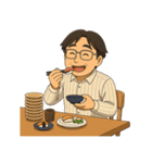 お父さんの美味しい食事風景（個別スタンプ：6）