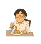 お父さんの美味しい食事風景（個別スタンプ：7）