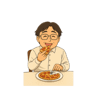 お父さんの美味しい食事風景（個別スタンプ：11）