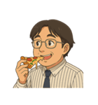 お父さんの美味しい食事風景（個別スタンプ：12）