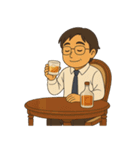 お父さんの美味しい食事風景（個別スタンプ：14）
