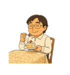 お父さんの美味しい食事風景（個別スタンプ：16）