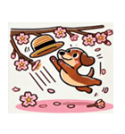 ダックスフンドと桜のスタンプ@SFW（個別スタンプ：15）