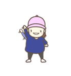 帽子の元気で可愛い女の子（個別スタンプ：3）