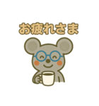 メガネ動物シリーズ「ねずみ」（個別スタンプ：6）