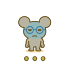 メガネ動物シリーズ「ねずみ」（個別スタンプ：14）